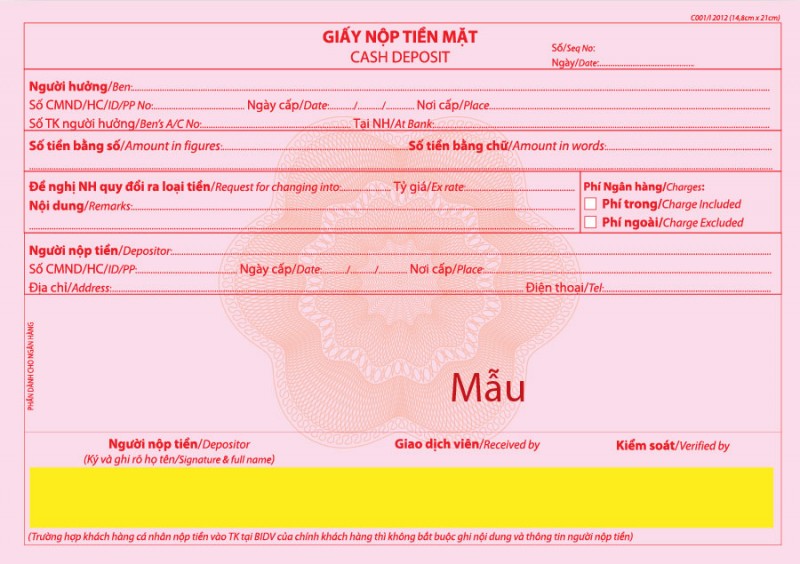 Giấy nộp tiền 